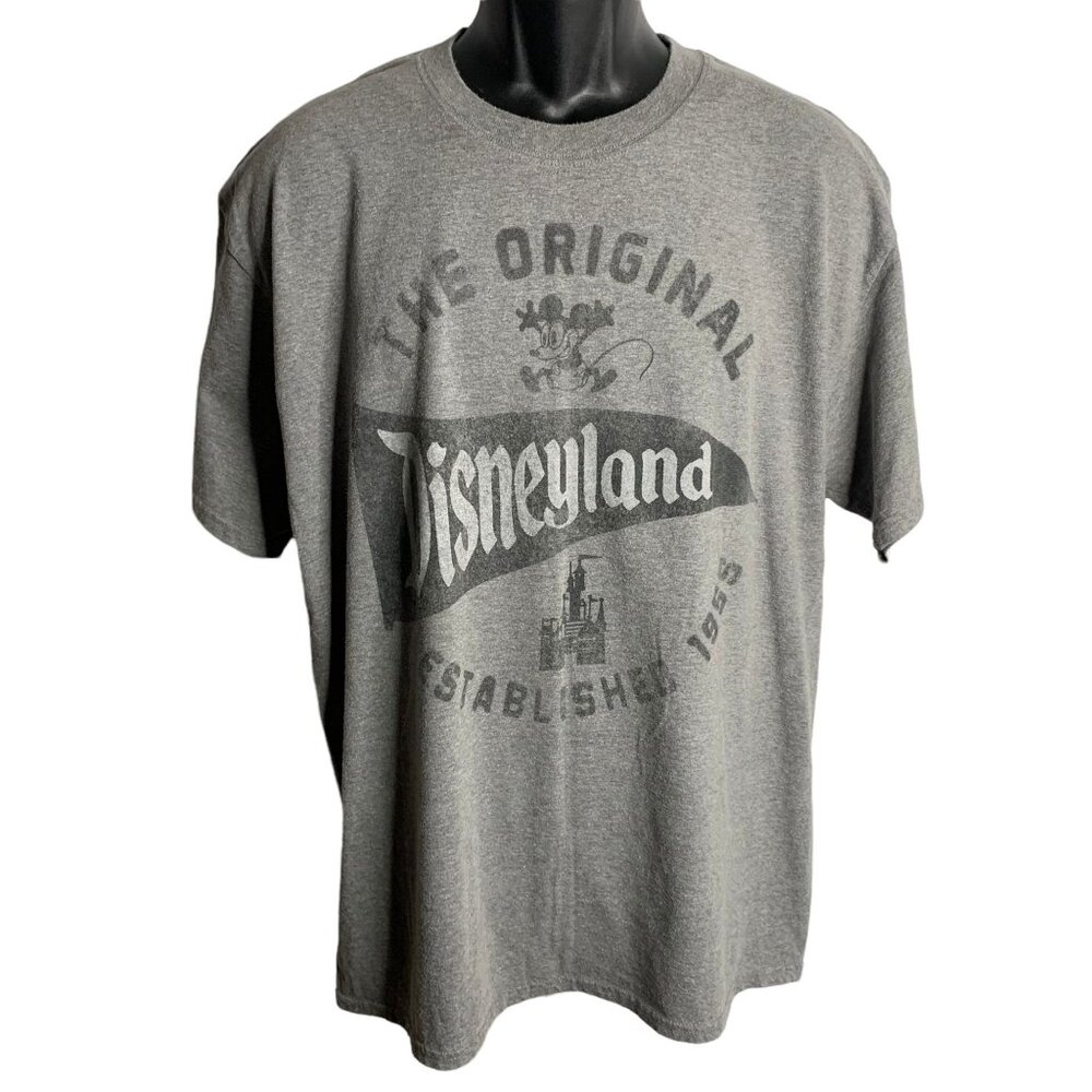 Original Disneyland Crewneck T Shirt XL Grey Short Sleeve Mickey Mouse Graphic